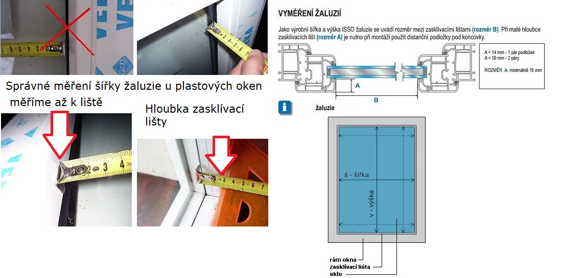 Měření žaluzií u plastových oken-kasko